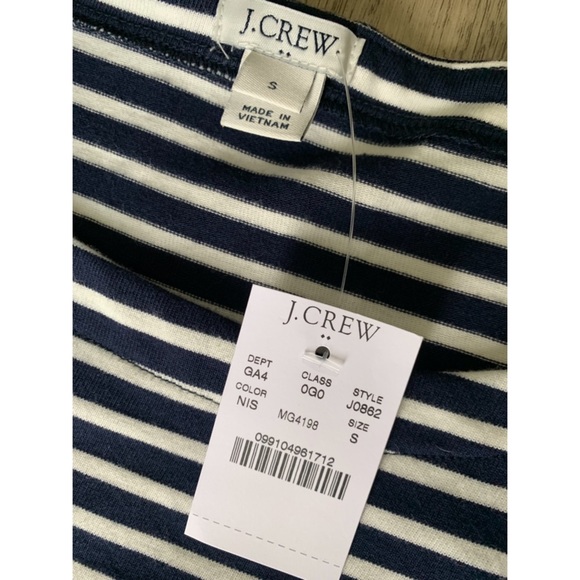 NWT J. Crew Striped Poplin Dress. Size Small. - Picture 6 of 6